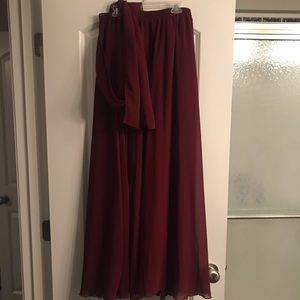 Burgundy/Maroon Maxi Skirt